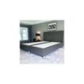 Inter Handels Boxspringbett MANILA anthrazit 180x200 cm ohne Matratze, ohne Topper