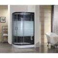 Home Deluxe Duschkabine mit Regendusche BLACK PEARL - 120x80 cm Links