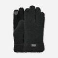 Handschuhe aus UGG®fluff für Herren in Black, Größe L, Polyester