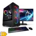 PC Set Gaming mit 23.8 Zoll TFT Viper V AMD Ryzen 7 5700G, 32GB DDR4, AMD Vega Grafik, 1TB SSD, WLAN, Windows 11