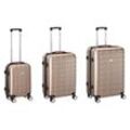 Hartschalenkoffer-Set Exopack 3-tlg. champagner