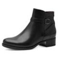 Stiefelette TAMARIS Gr. 36, schwarz Damen Schuhe Blockabsatz, Businessschuh, Boots mit Zierschnalle und Logoprägung