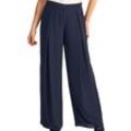 Stoffhose HERMANN LANGE COLLECTION Gr. 38, N-Gr, blau (marine) Damen Hosen im Culotte-Stil