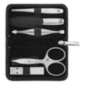 Zwilling Beauty - Maniküre Pediküre Set 5tlg. - Mit Twin® S Nagelknipser - twinox Leather Case Black 5pcs Packed