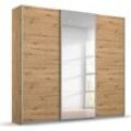 Schwebetürenschrank RAUCH "Kleiderschrank Schrank Garderobe BESTSELLER KOLUNA mit Spiegel", braun (eiche artisan), B:203cm H:210cm T:62cm, Holzwerkstoff, Schränke, inkl. 2 Innenschubladen sowie extra Einlegeböden MADE IN GERMANY, Topseller