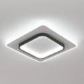 Goeco - Quadratische LED-Deckenleuchte, 40W moderne schwarze Deckenlampe, kaltweißes Licht 6500K für Schlafzimmer, Küche, Flur, Balkon, Garage