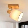 Deckenleuchte Deckenstrahler -1-flammig Moderne Flur-Deckenlampe aus Holz Wandstrahler 350° verstellbar E14 MAX.40W Lampe für Wohnzimmer Schlafzimmer