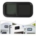 Gojoy - Wohnwagen Fenster Caravan Seitenfenster Schiebe rv Fenster Schwarze Wohnwagenfenster mit Bildschirm Wohnmobil-Schiebefenster für Wohnmobile,