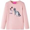 Kinder-Langarmshirt Hellrosa 128