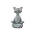 Katzenfigur, Meditation, Yoga, glückliche Katze, Zen-Katze, entspannte Pose, Skulptur für Zuhause, Outdoor, Rasendekoration, Geschenke für