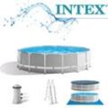 Intex - Frame Pool Set Prism Rondo ø 457 x 122 cm grau - Komplettset