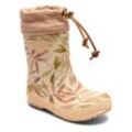 Gummistiefel BISGAARD "thermo", Kinder, Gr. 27, beige (beige leaves), Naturkautschuk, gemustert, modisch, Schuhe, Regenstiefel, Matsch Schuh, Thermostiefel mit wärmender Lammwolle