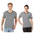 Kurzärmeliges Ringelshirt "Black Stripes" unisex