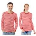 Langärmeliges Ringelshirt "Red Stripes" unisex