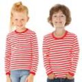 Langärmeliges Ringelshirt "Red Stripes" für Kinder