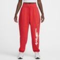 Nike Sportswear Breaking Oversize-French-Terry-Hose mit mittelhohem Bund (Damen) - Rot