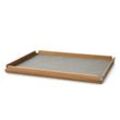 LindDNA - Airy Teak Tablett Square L, Teak / Nupo light grey