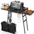 Gftime - Grillständer für Enders Urban, Weber Q100 Q200 Q300 Serie, Ninja Woodfire Grill, Burnhard Wayne, universal Grillwagen für die meisten