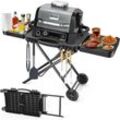 Gftime - Grilltischwagen für Weber Q100 Q200 Q300 Serie, Enders Urban, Ninja Woodfire Grill, Burnhard Wayne, Grillständer mit Rädern für die Meisten