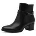 Stiefelette TAMARIS Gr. 37, schwarz Damen Schuhe Blockabsatz, Businesschuh mit Zierriegel und Schmuckelement