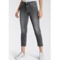 Straight-Jeans PLEASE JEANS Gr. L (40), N-Gr, blau (nero denim) Damen Jeans