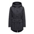 Parka ONLY "ONLLOUISE AW PARKA LIFE CC OTW" Gr. L (40), blau (blau graphite) Damen Jacken für den Übergang