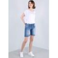 Shorts PLEASE JEANS Gr. S (36), N-Gr, blau (1670, bludenim mittelblau) Damen Hosen mit sichtbarer Knopfleiste