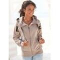 ELBSAND Sweatjacke 'Kekoa' beige Gr. L (40) für Damen. Mit Logodruck. Figurumspielend. Nachhaltig.