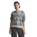 Strickpullover MARC O'POLO DENIM "aus Schurwolle-Mohairwolle-Mix" Gr. L, grau Damen Pullover