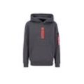 Hoodie ALPHA INDUSTRIES "Alpha Industries Men - Hoodies Alpha PP Hoodie" Gr. L, grau (vintage grau) Herren Sweatshirts