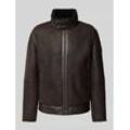 Lederjacke im Biker-Look Modell 'SHELTER-DF'