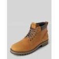 Lederboots mit Label-Badge Modell 'QUEENSWAY'