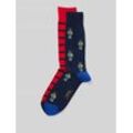 Socken mit Label-Print im 2er-Pack