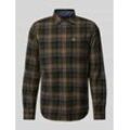 Slim Fit Freizeithemd mit Label-Patch Modell 'Lumberjack'