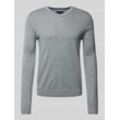 Regular Fit Strickpullover mit Woll-Anteil