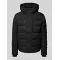 Regular Fit Steppjacke mit abnehmbarer Kapuze