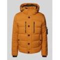 Regular Fit Steppjacke mit abnehmbarer Kapuze