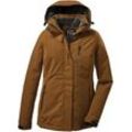 Outdoorjacke KILLTEC "KOW 170 WMN JCKT KG", Damen, Gr. 21, gelb (curry), 100% Polyester, sportlich, Jacken