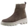 Stiefelette GABOR Gr. 37, grau (taupe) Damen Schuhe Blockabsatz, Komfortschuh, Ankleboots mit Best Fitting-Ausstattung