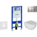 Geberit - Duofix - Set Vorwandelement, wc Oudee und Softclose-Sitz, Betätigungsplatte Sigma30, Chrom matt/Chrom SANI11CA1122