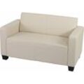 Modular 2er Sofa Couch Moncalieri Loungesofa Kunstleder 136cm creme