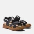 Sandale TIMBERLAND "Clairemont Way CROSS STRAP SANDAL" Gr. 41,5 (10), schwarz (blk full gra), Leder, Schuhe