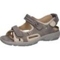 Trekkingsandale WALDLÄUFER "Herki" Gr. 6 (39), beige (taupe, hellbeige), Damen, Nubukleder, Schuhe, Outdoorschuh, Sommerschuh, Keilabsatz, mit Leder-Innensohle, H-Weite