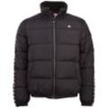 Winterjacke KAPPA Gr. L (52/54), schwarz (caviar) Herren Jacken - mit hochwertigem Jacquard Logoband an den Ärmeln