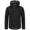 Softshelljacke DEPROC ACTIVE "PEAK CREEK MEN", Herren, Gr. M (50), schwarz, 96% Polyester; 4% Elasthan, sportlich, Langarm mit Gummizug, Jacken, auch in Großen Größen erhältlich