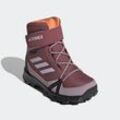 Winterstiefel ADIDAS TERREX "TERREX SNOW HOOK-AND-LOOP COLD.RDY WINTER" Gr. 37, rot (quiet crimson, silber dawn, amber tint), Textil, Synthetik, Schuhe, wasserdicht und wärmend