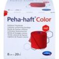 Peha Haft Color Fixierbinde 8cmx20M Rot 1 ST