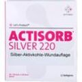 Actisorb 220 Silver 10.5x10.5 cm Steril Kompressen 10 ST