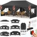 KESSER® Pavillon Faltpavillon 6x3m Festzelt mit 6 abnehmbaren Seitenwänden Gartenzelt Höhenverstellbar & Wasserdicht + Tasche Bodenanker Pop-Up Klicksystem UV-Schutz 50+ Partyzelt