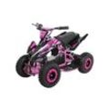 Kinderquad Racer 1000, Pocket-Quad mit 1000 Watt Elektromotor, 3 Batterien, Stoßdämpfer, bis 25 km/h (Schwarz/Pink)